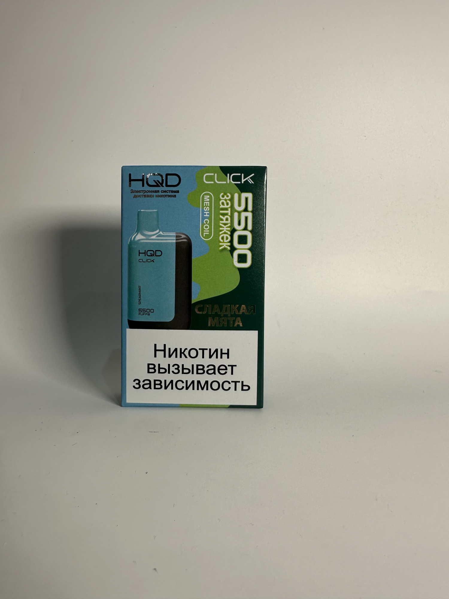 HQD Click 5500 устройство и картридж Сладкая мята