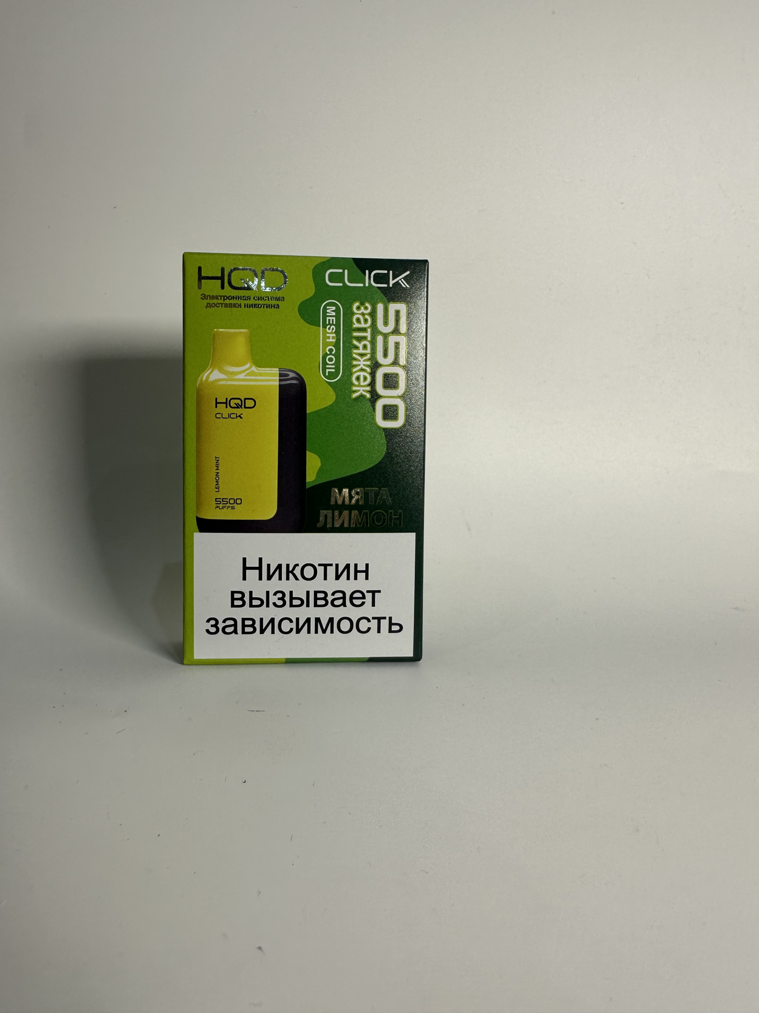 HQD Click 5500 устройство и картридж Мята лимон